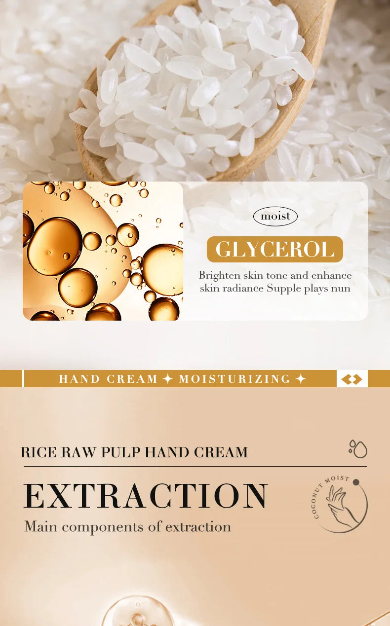 Crème hydratante pour les mains au riz blanc - BIOAQUA 30g