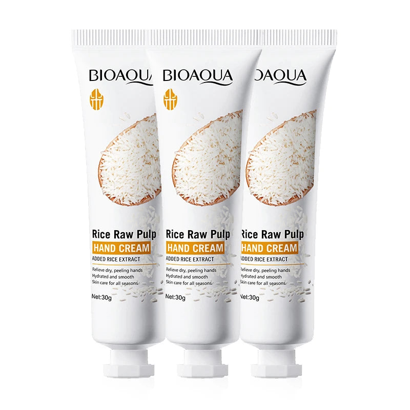 Crème hydratante pour les mains au riz blanc - BIOAQUA 30g
