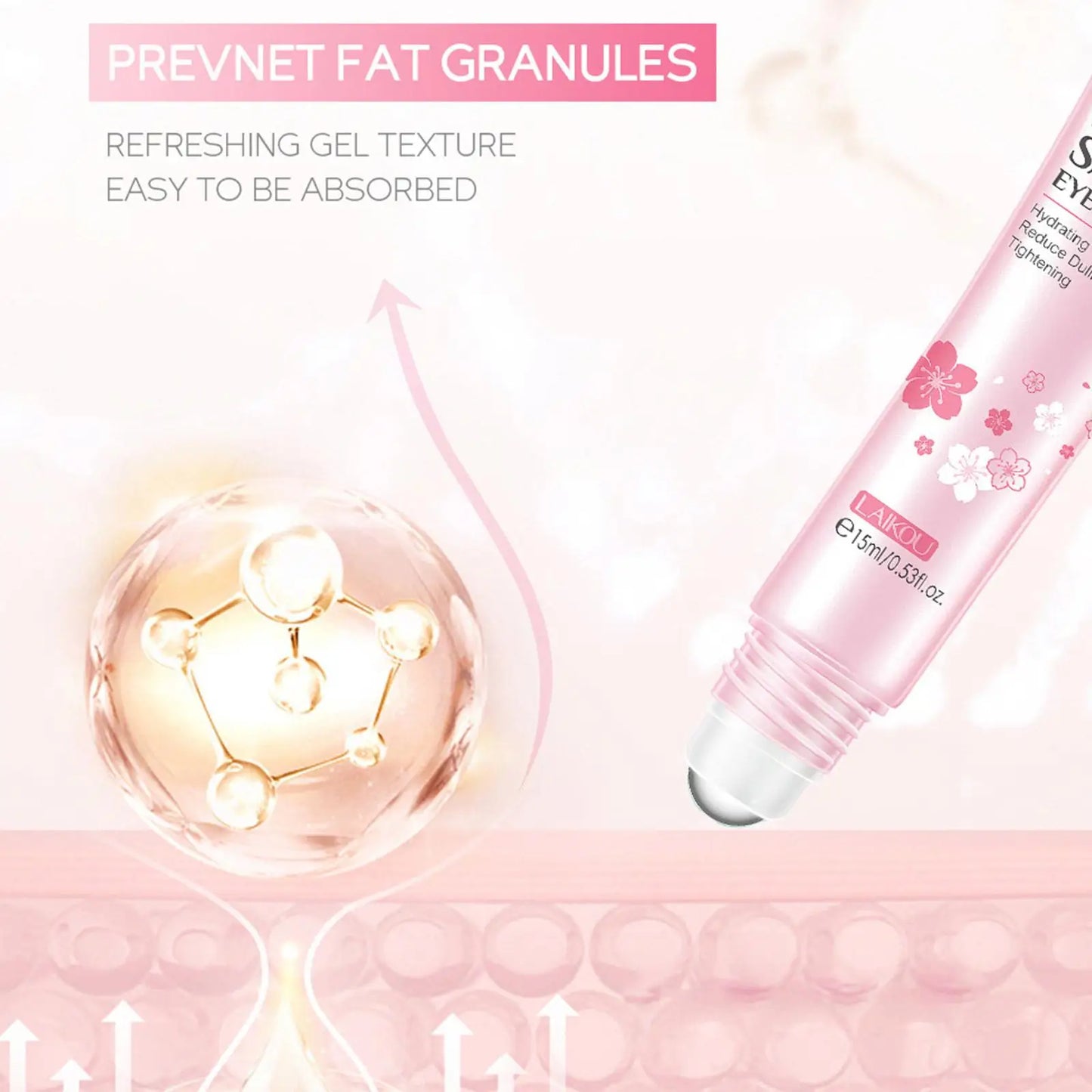 Sakura - Sérum Crème de Massage des Yeux Roll Ball Essence Raffermissant