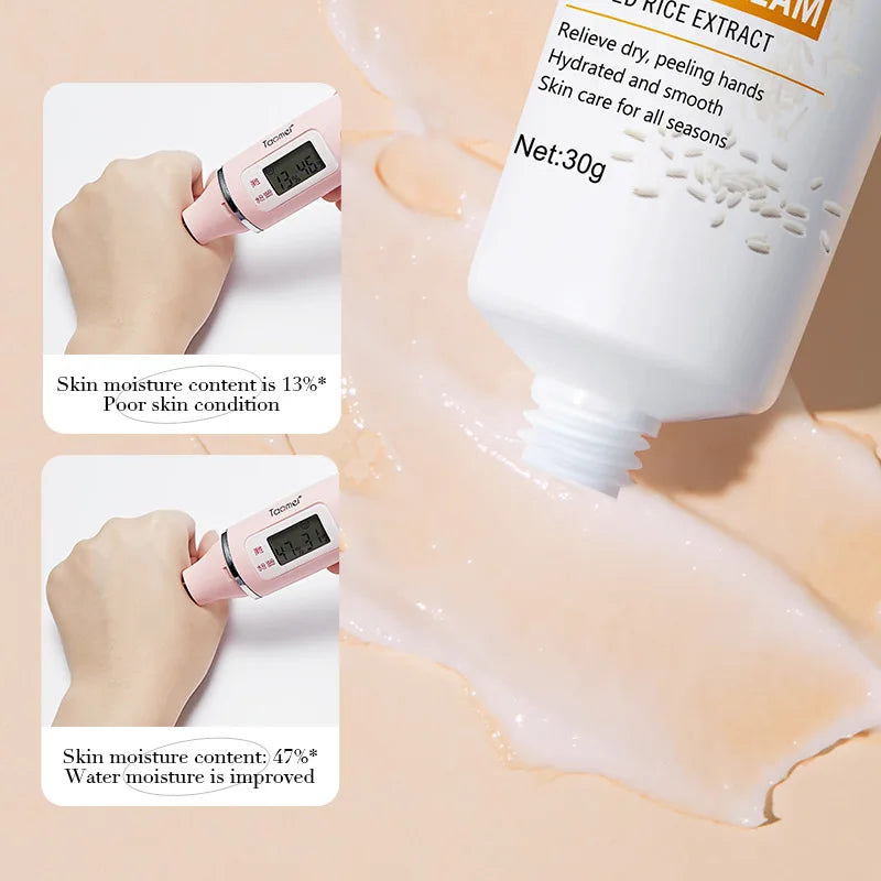 Crème hydratante pour les mains au riz blanc - BIOAQUA 30g