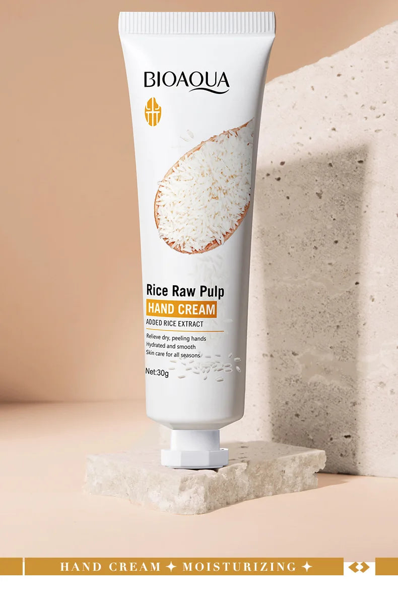 Crème hydratante pour les mains au riz blanc - BIOAQUA 30g