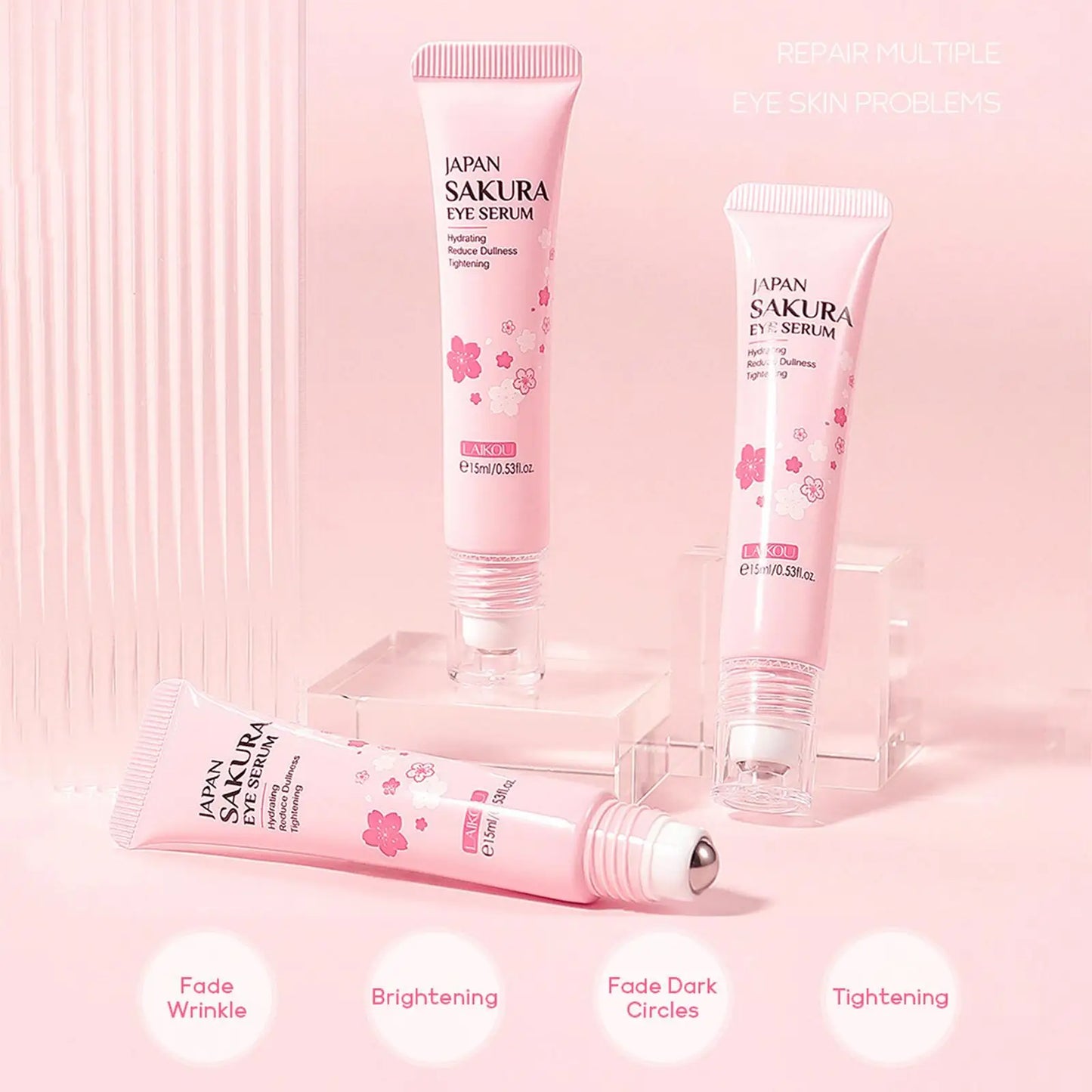 Sakura - Sérum Crème de Massage des Yeux Roll Ball Essence Raffermissant