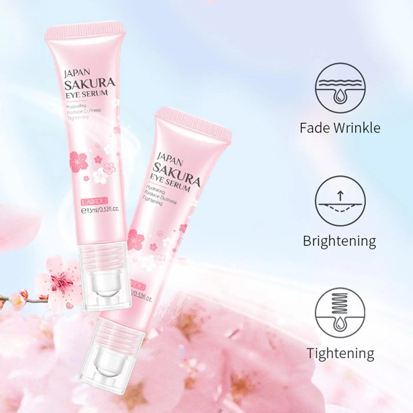 Sakura - Sérum Crème de Massage des Yeux Roll Ball Essence Raffermissant