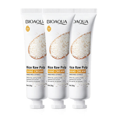 Crème hydratante pour les mains au riz blanc - BIOAQUA 30g