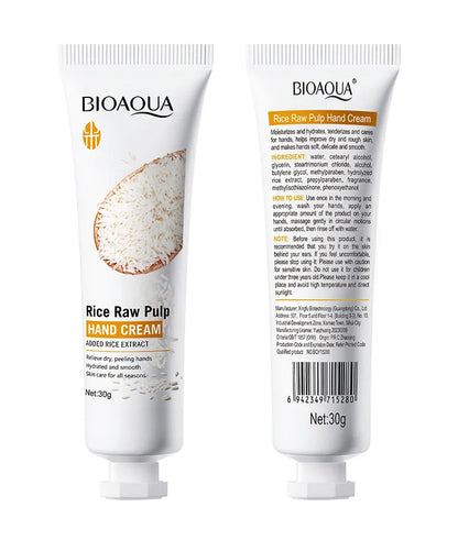 Crème hydratante pour les mains au riz blanc - BIOAQUA 30g