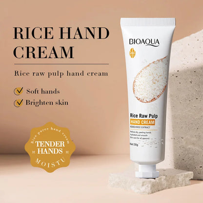 Crème hydratante pour les mains au riz blanc - BIOAQUA 30g